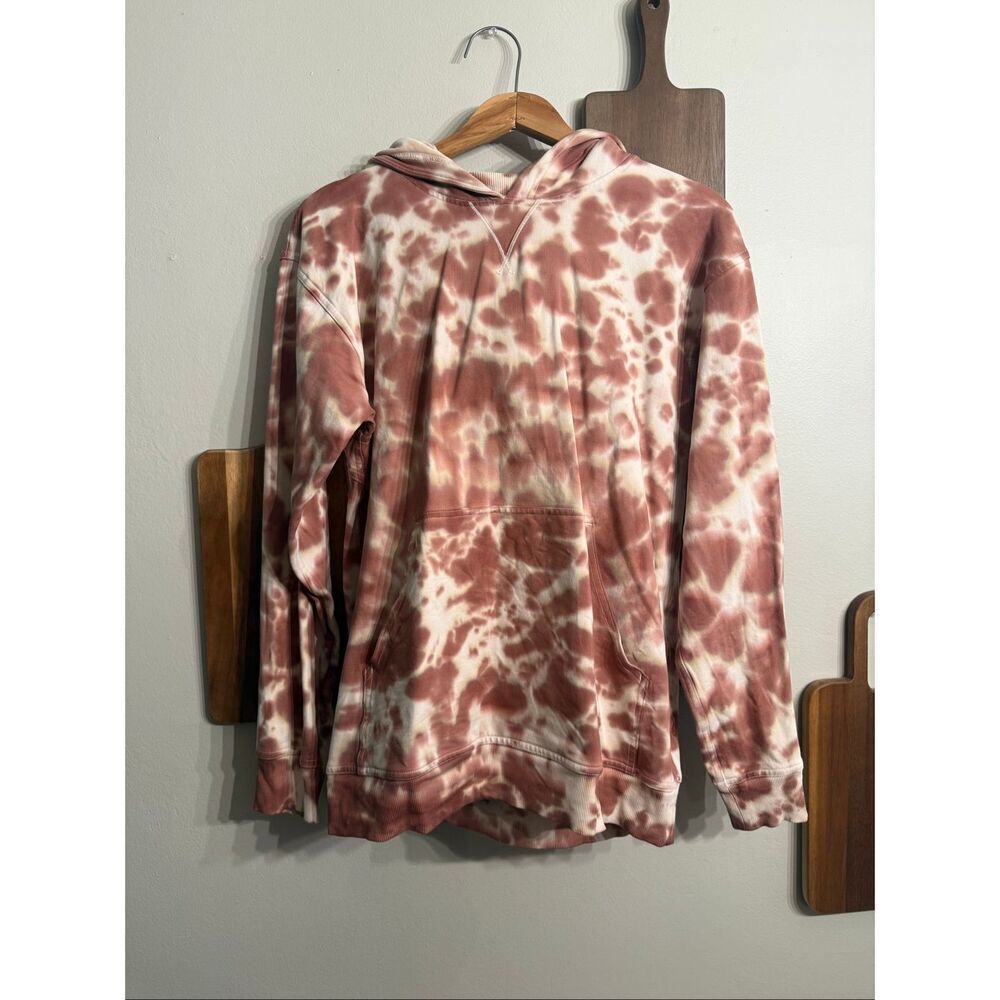 Lululemon Athletica Brown pink White All Yours Tie Dye Pullover Hoodie Size 8